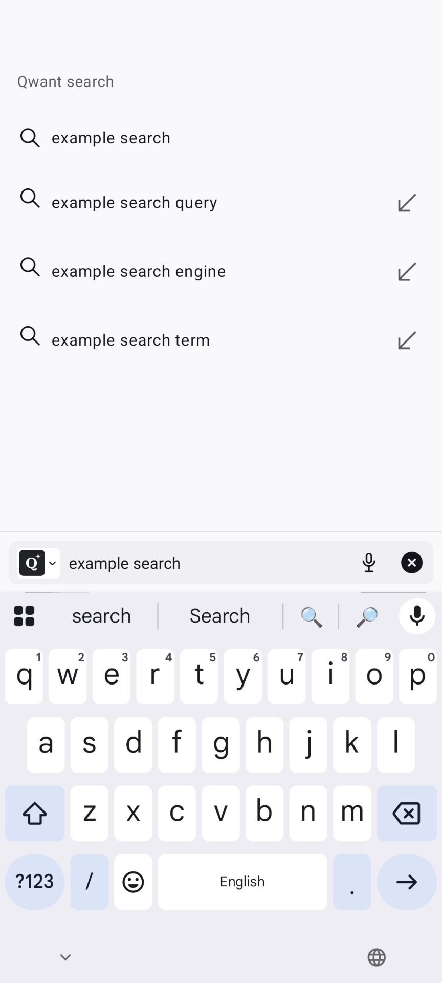 Qwant Suggestions in Firefox Android